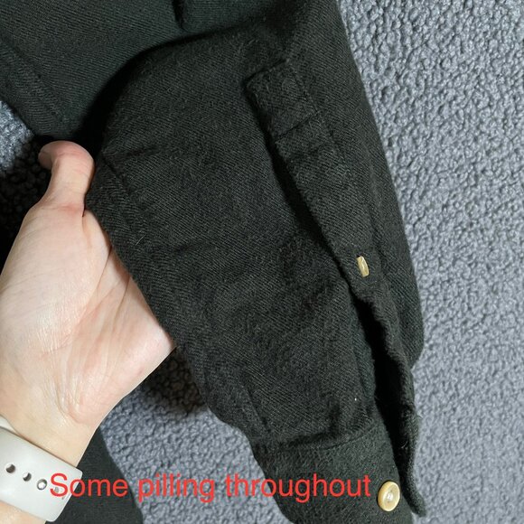 Portuguese Flannel Brushed Flannel Button Up Long Sleeve Shirt - Men's Size M - Picture 5 of 9